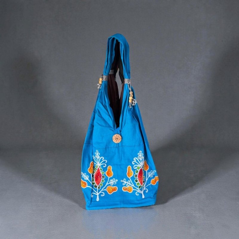 Boho Embroidered Shoulder Bag | Handmade Festival Tote | Colorful Everyday Market Bag | Artisan Hippie Purse