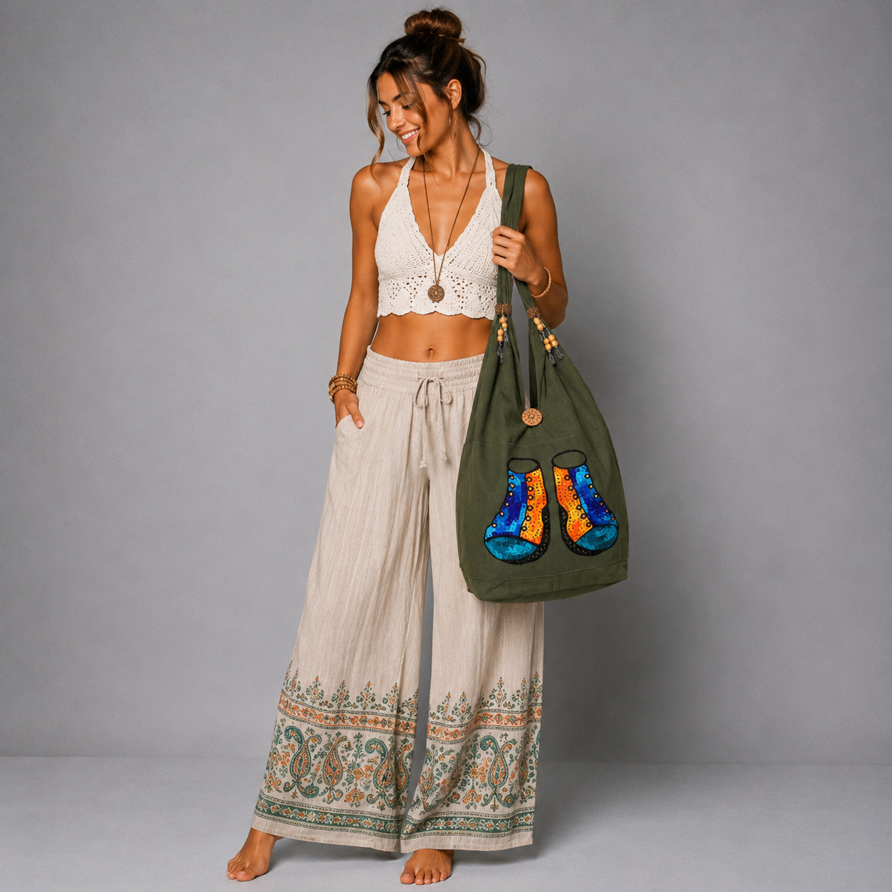 Boho Embroidered Shoulder Bag - bohemian fashion