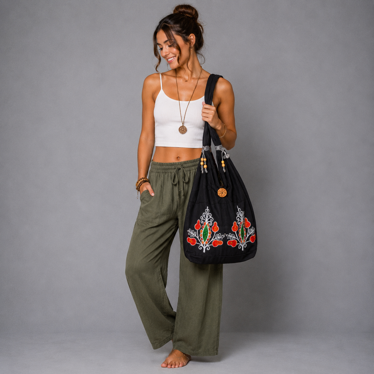 Boho Embroidered Shoulder Bag - bohemian fashion