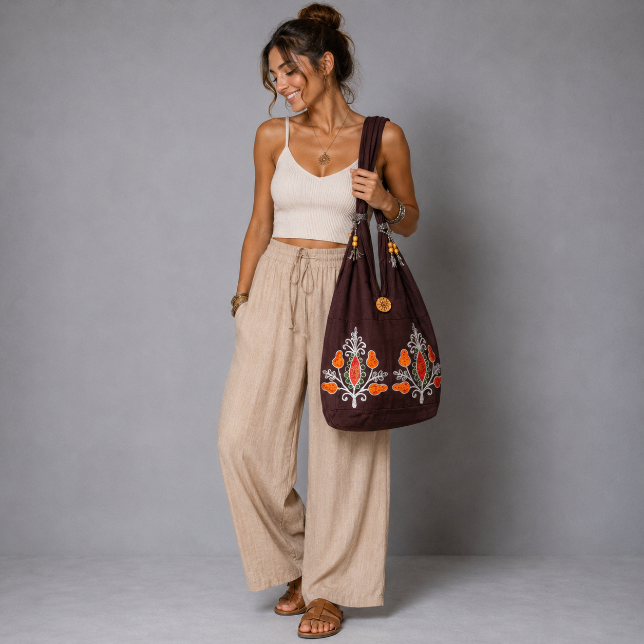 Boho Embroidered Shoulder Bag - bohemian fashion
