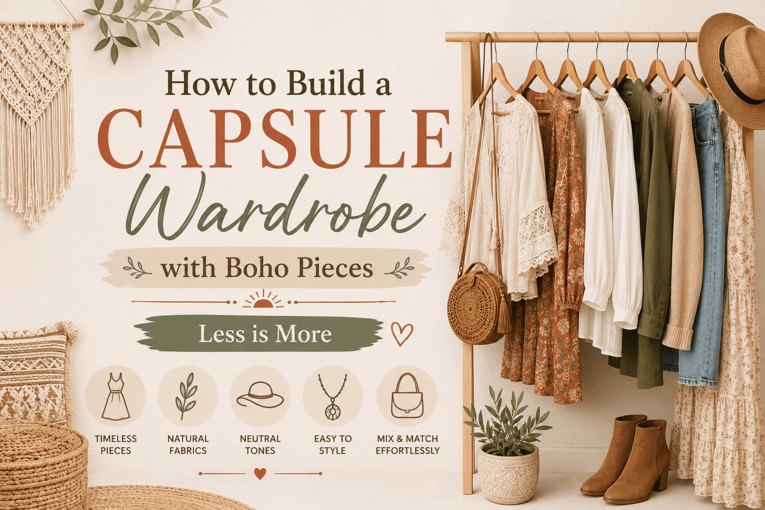 How to Build a Capsule Wardrobe with Boho Pieces: Less is More