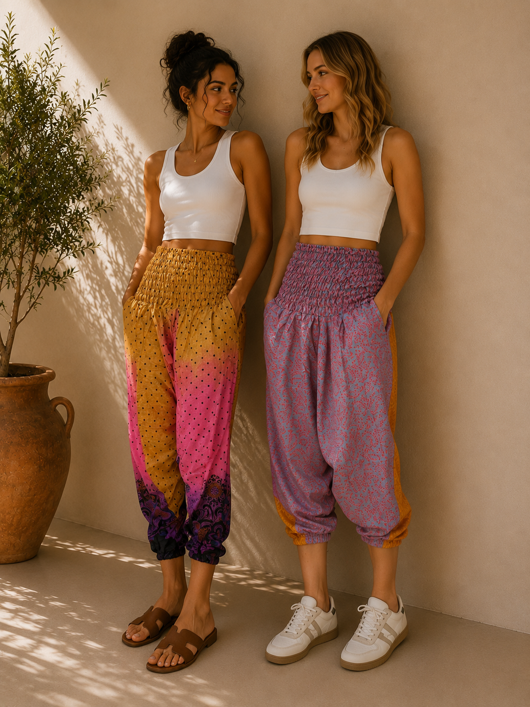 Boho Harem Yoga Pants for Women | Hippie Festival Lounge Pants | Soft Relaxed Fit | Casual Bohemian Travel Pants | S-M - Image 20